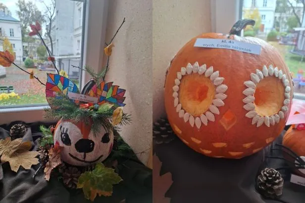 Dynie wykonane przez klasy 2a i 4a