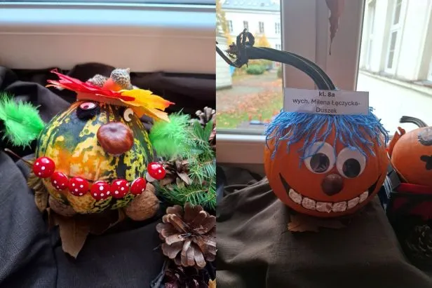 Dynie wykonane przez klasy 1I i 8a