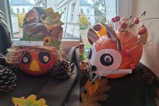 Dynie wykonane przez klasy 2b i 4b